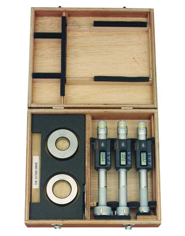 Mitutoyo Digimatic Holtest 3-ponton mérő belső mikrométer készlet, IP65, 25-30 / 30-40 / 40-50 mm, 0.001 mm (468-983) termék fő termékképe