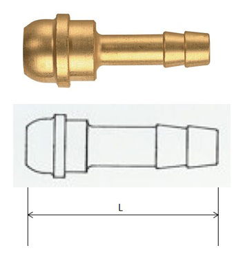Rectus (STP 17/06) G 3/8 csatlakozású tömlővég, rövid termék fő termékképe